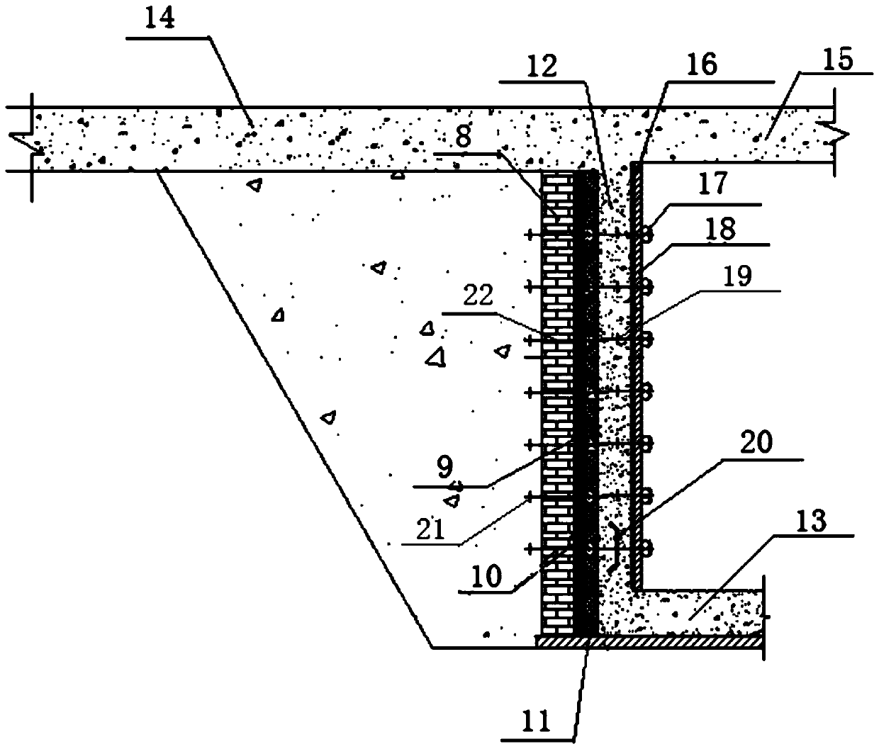 Reverse Construction Method of Adjacent High and Low Floors (Spans) of Basement