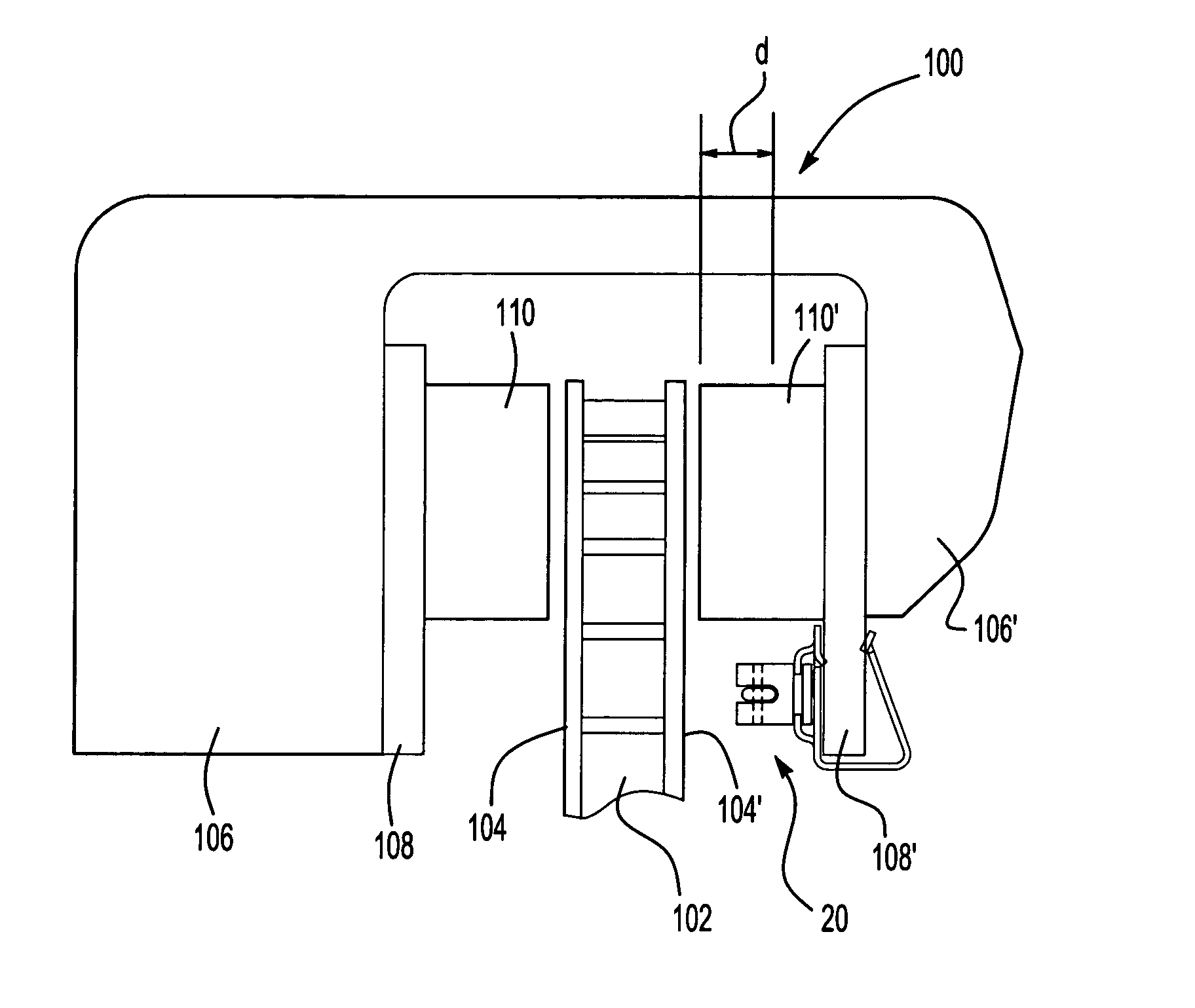 Clip on electronic lining wear sensor