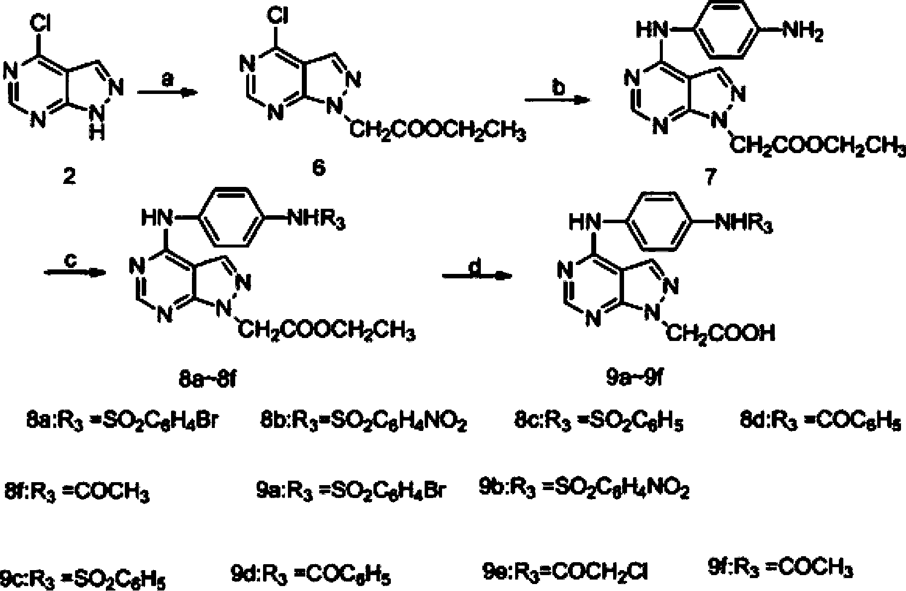 Allopurinol derivative and preparation method and application thereof