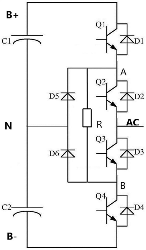 Three-level clamping topology circuit for direct-current frequency conversion and direct-current frequency conversion equipment