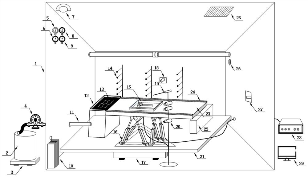 Leaked oil ignition test system based on typical mechanical thermal surface of marine engine room