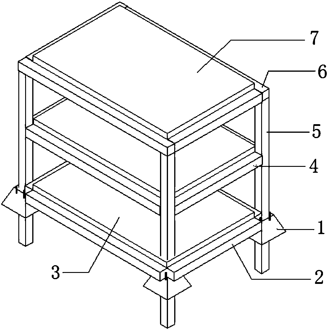 Structural system and method of prefabricated garage based on prefabricated piles