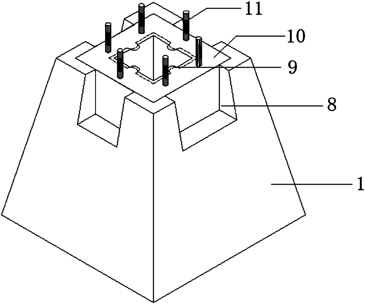 Structural system and method of prefabricated garage based on prefabricated piles