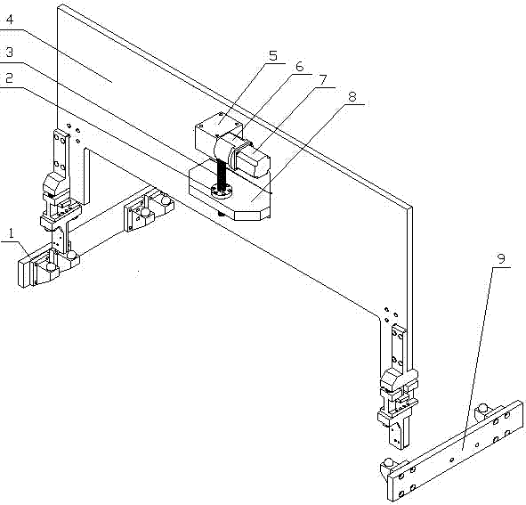 A continuous inkjet printing production line nozzle frame positioning device and its control method