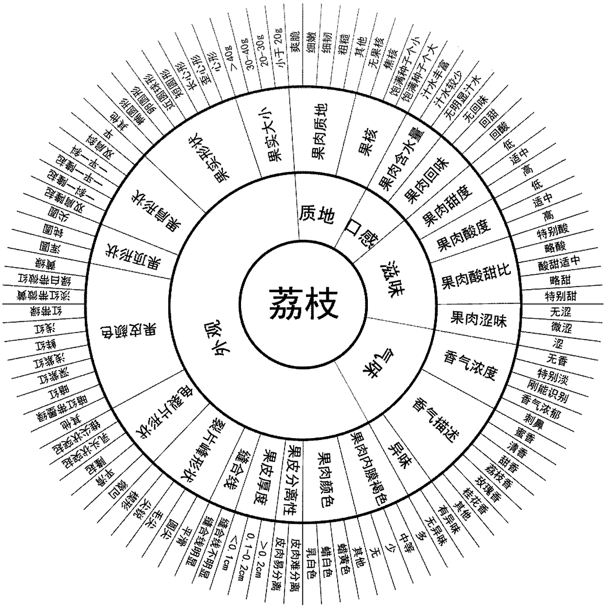 System and method for evaluating litchi organoleptic quality