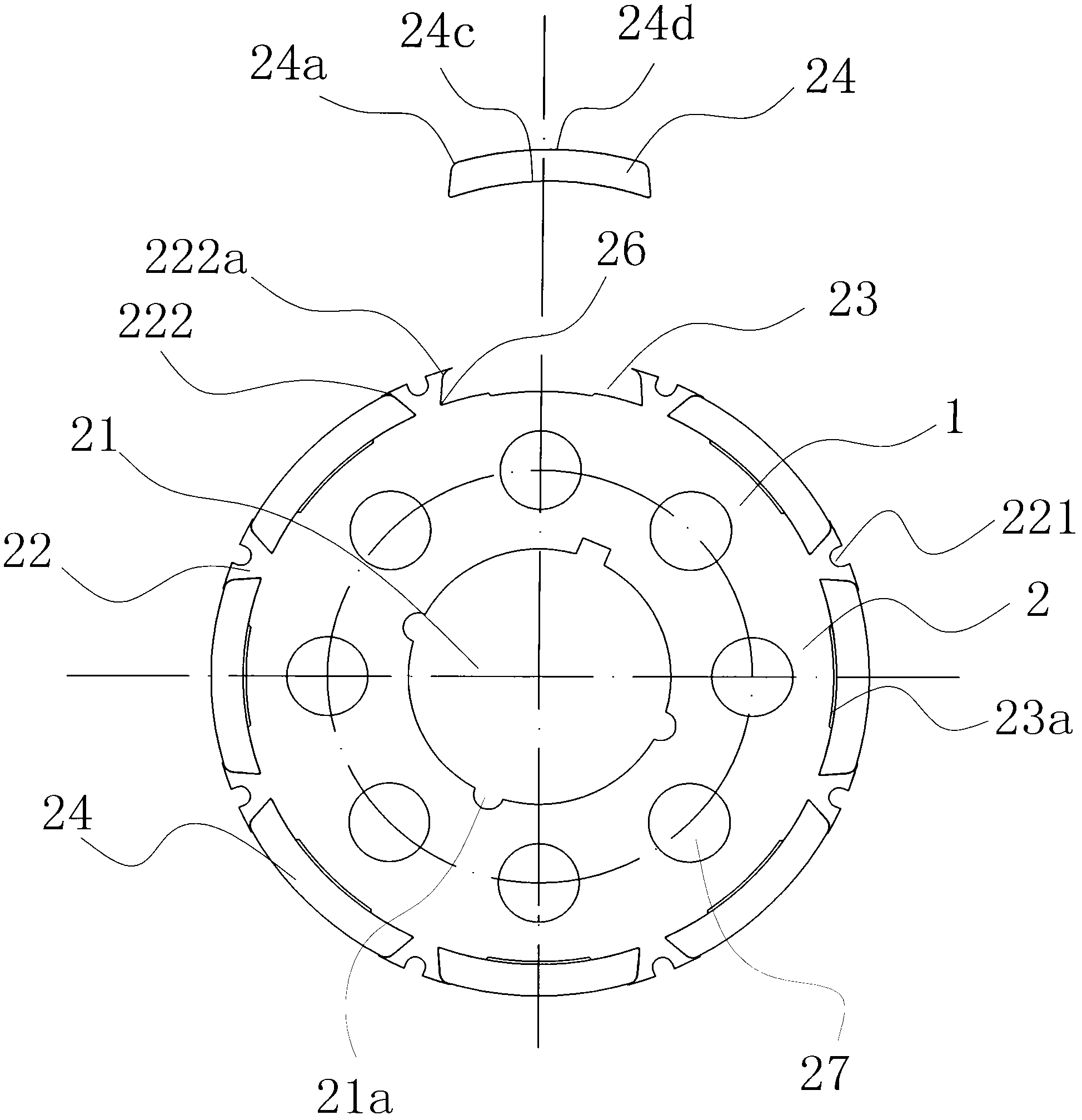 Motor rotor body