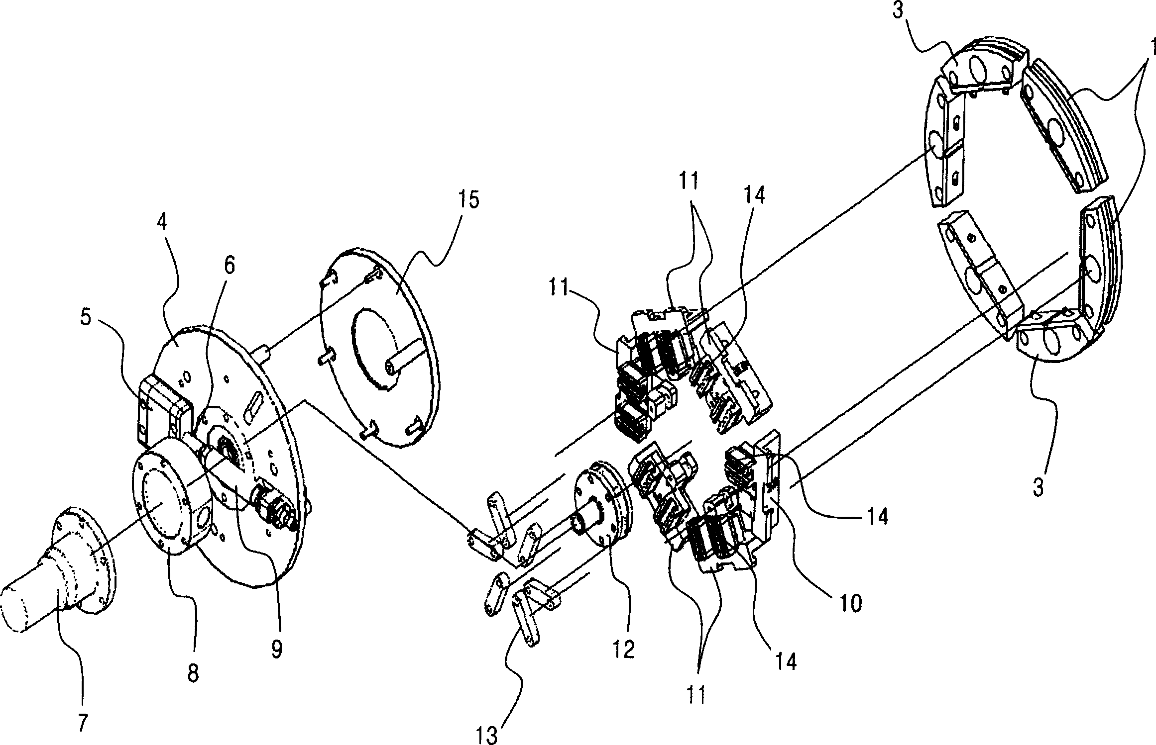 Separator for hexagon bare tyre ring of tyre ring