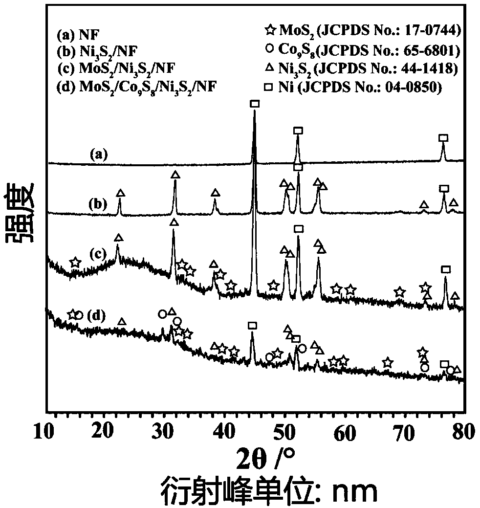 Nano-rod array composite material as well as preparation method and application thereof