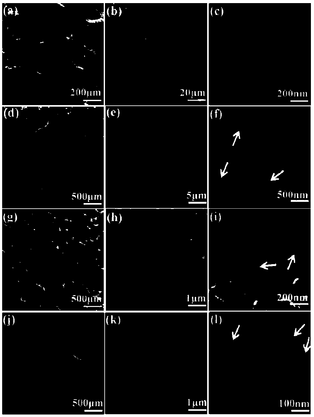 Nano-rod array composite material as well as preparation method and application thereof