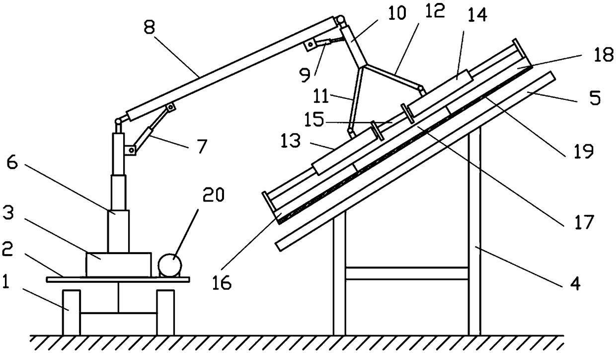 Windshield wiper type photovoltaic module cleaning device