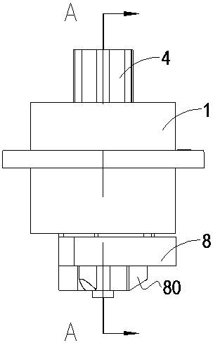 Three-side-turning advertising board prism transmission assembly