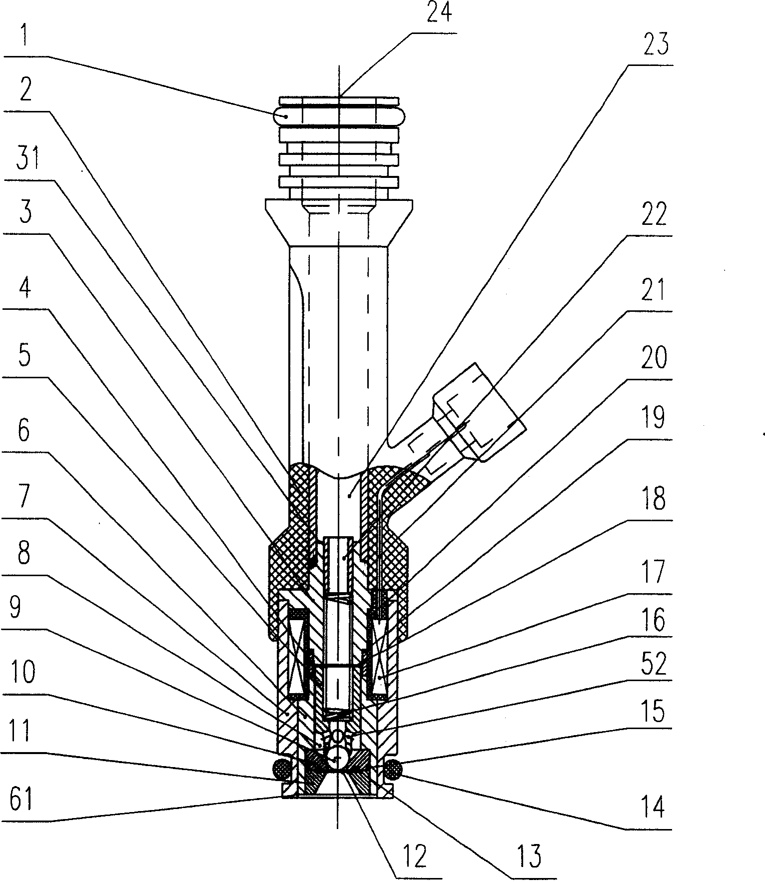 Electric control gasoline injector