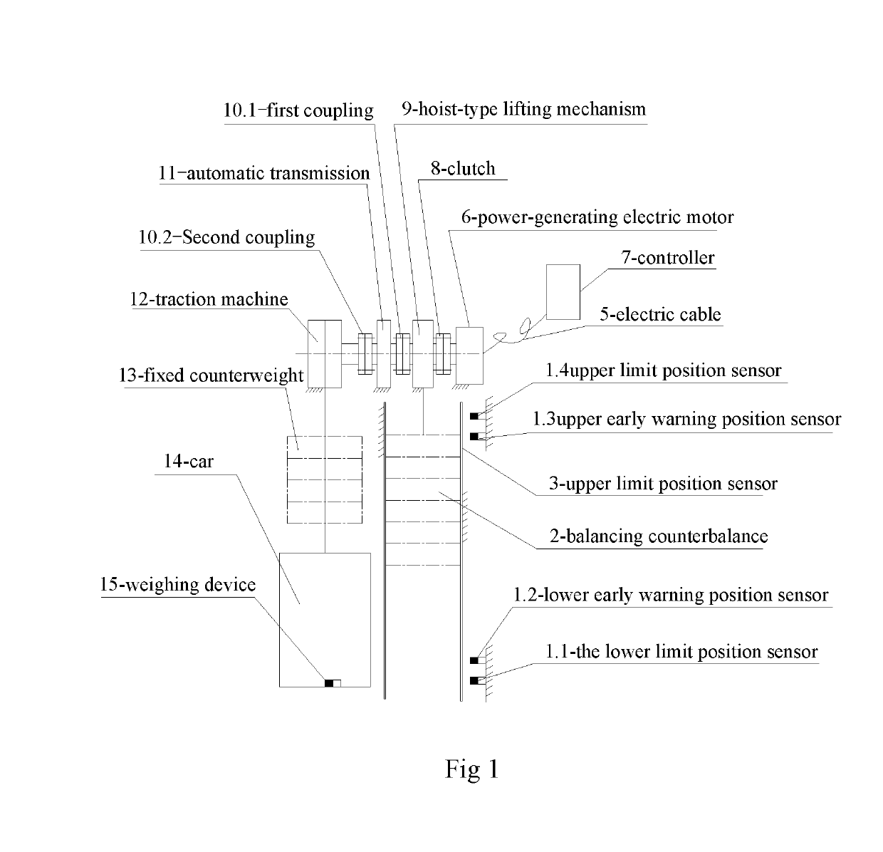 Energy-saving traction-type elevator