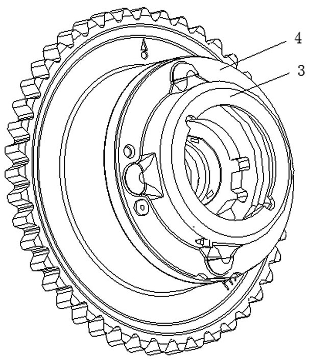 Guard for securing the torsion spring at the front end of the camshaft phaser