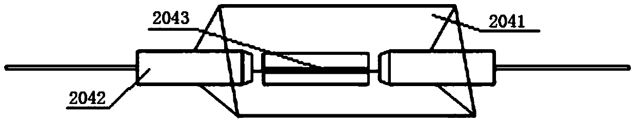 A device for detecting hydrogen sulfide gas based on optical fiber m-z interferometer