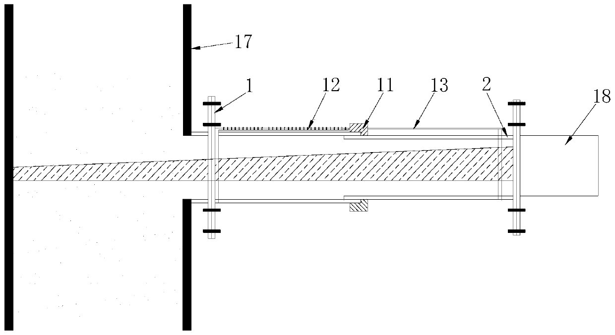 Adjustable flange and smoke dust instrument applying compatibility of adjustable flange