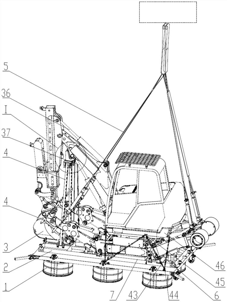 An ultra-low-altitude remote emergency reloading rescue vehicle system