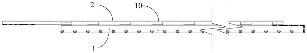 Spliced structure type lifting guide rail