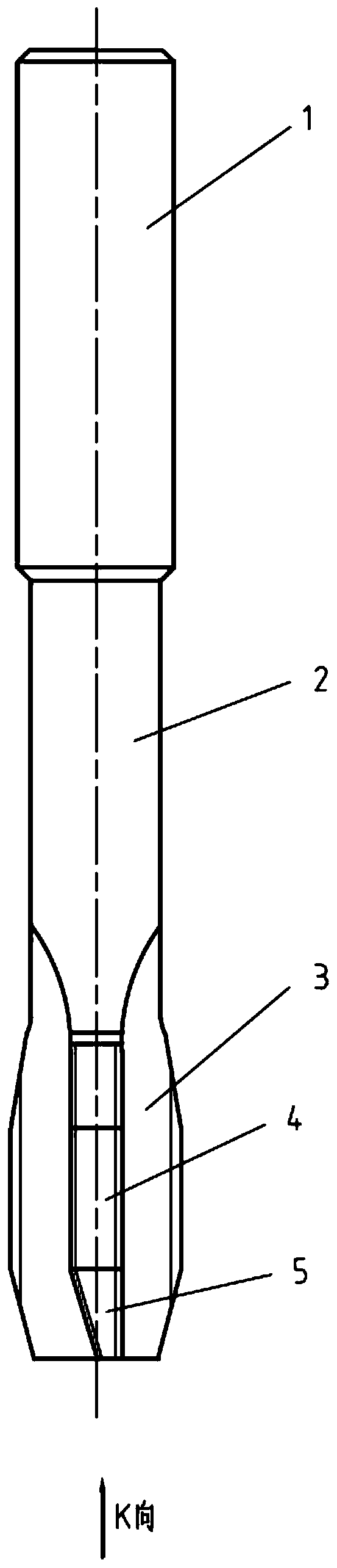 Distal end screw tap and application thereof