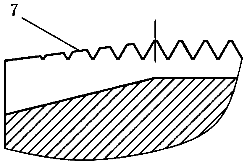 Distal end screw tap and application thereof