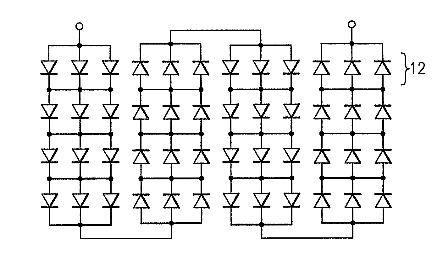 Fault tolerant light emitters, systems incorporating fault tolerant light emitters and methods of fabricating fault tolerant light emitters