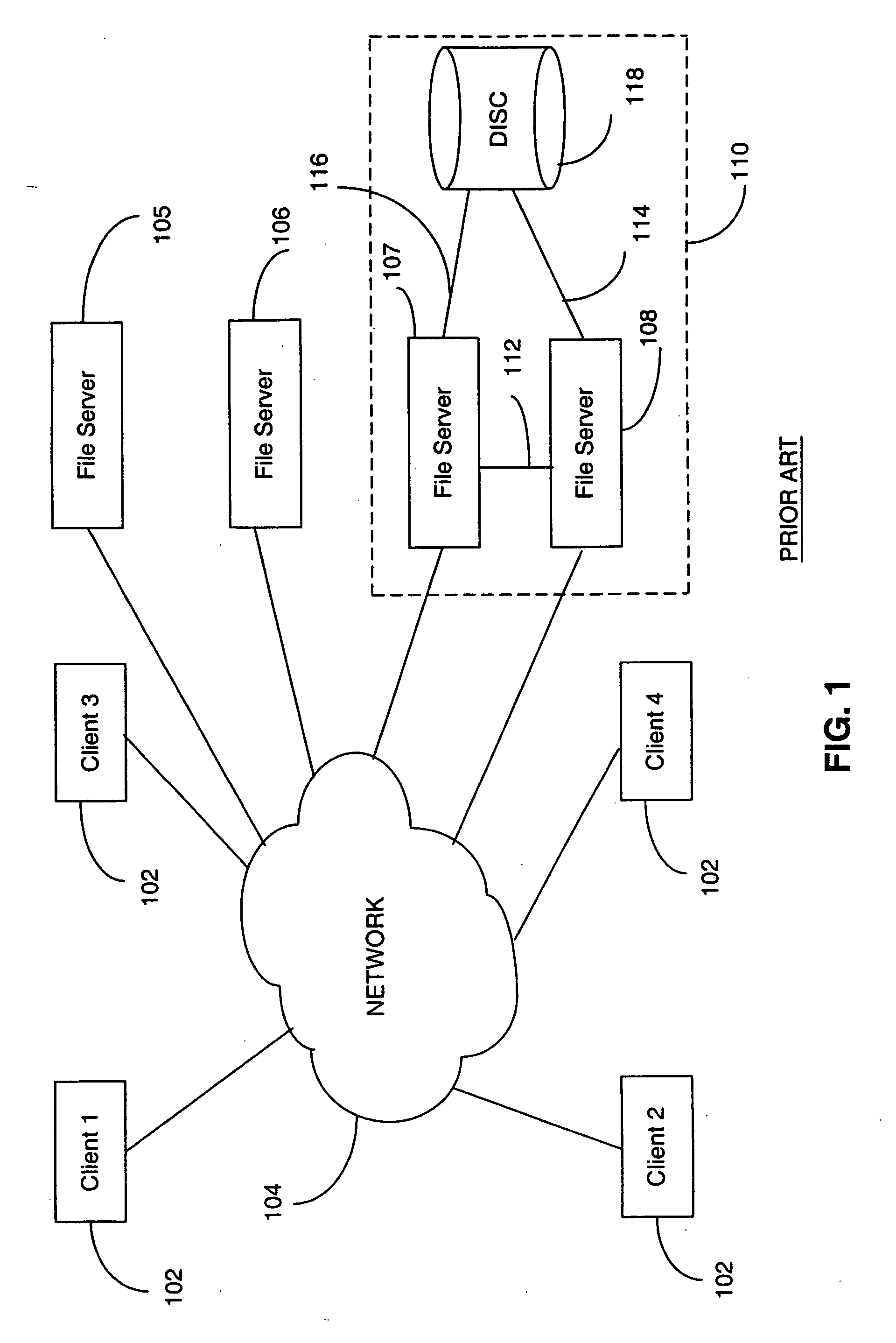 Directory aggregation for files distributed over a plurality of servers in a switched file system