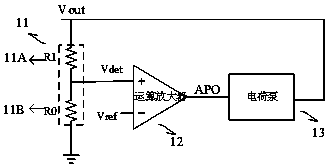 Charge pump output voltage temperature compensation circuit