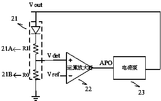 Charge pump output voltage temperature compensation circuit