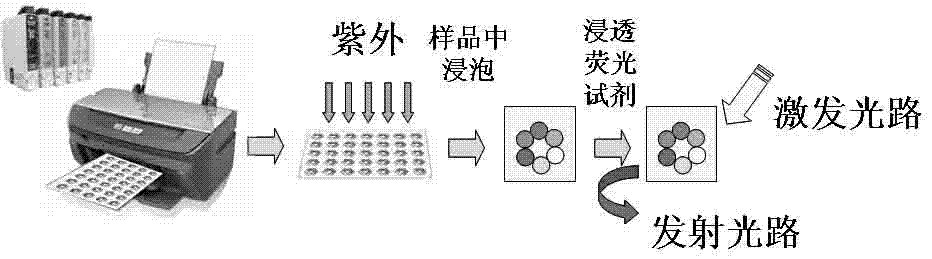 Research on highly selective multi-component printing molecularly imprinted paper chip fluorescence sensor and on-site detecting application