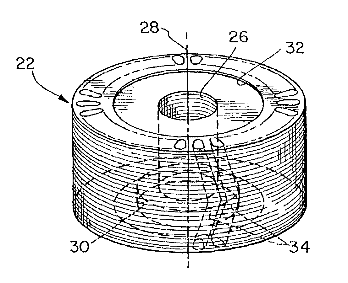 Lamination stack with center interlock