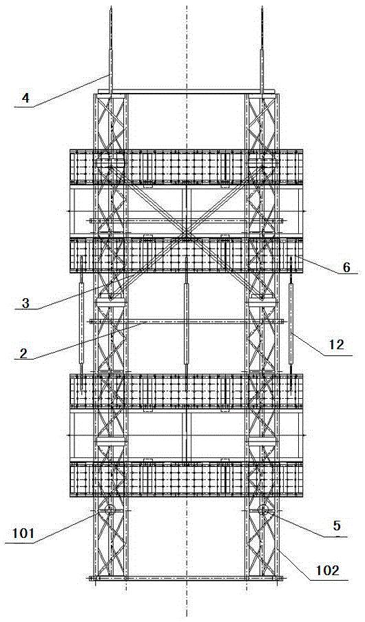 Long-distance high-precision elevation transfer aiming target plate