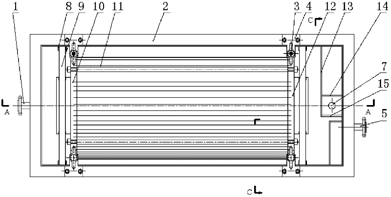 Tilted plate separator with variable inclination