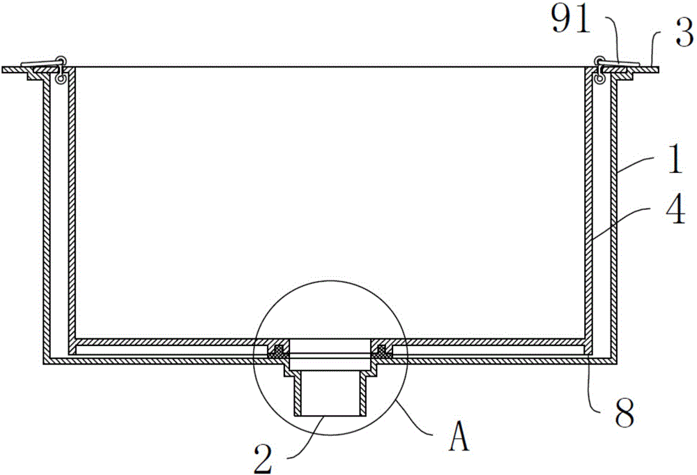 Position saving water tank