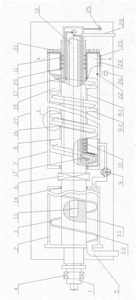 Sludge deep dewatering device