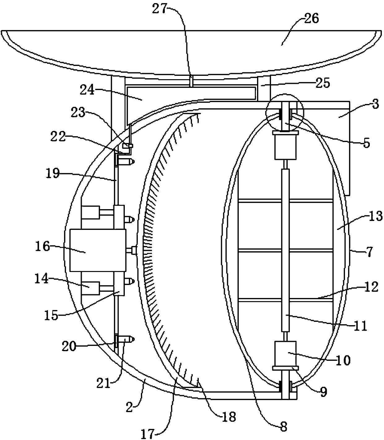 Rotary road reflector having self-cleaning function