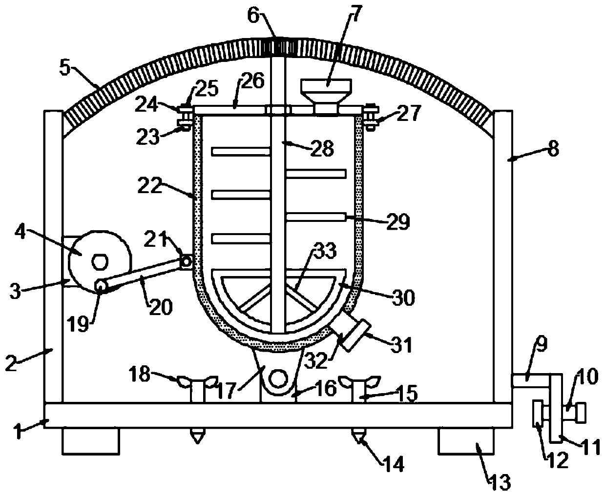 Slow-release rare earth fertilizer mixing machine