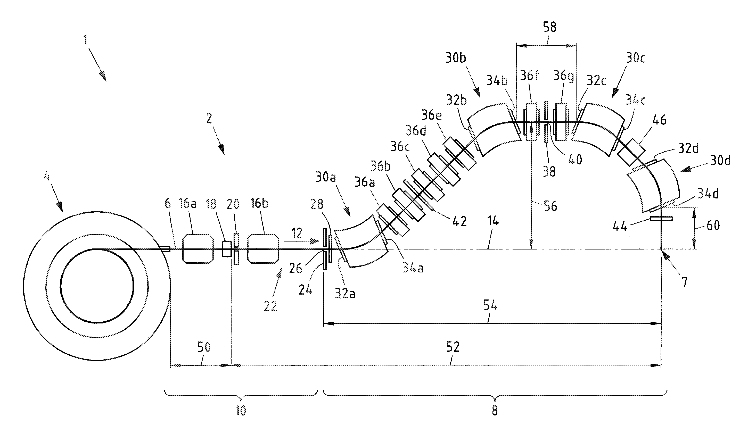 Particle beam treatment system with solenoid magnets