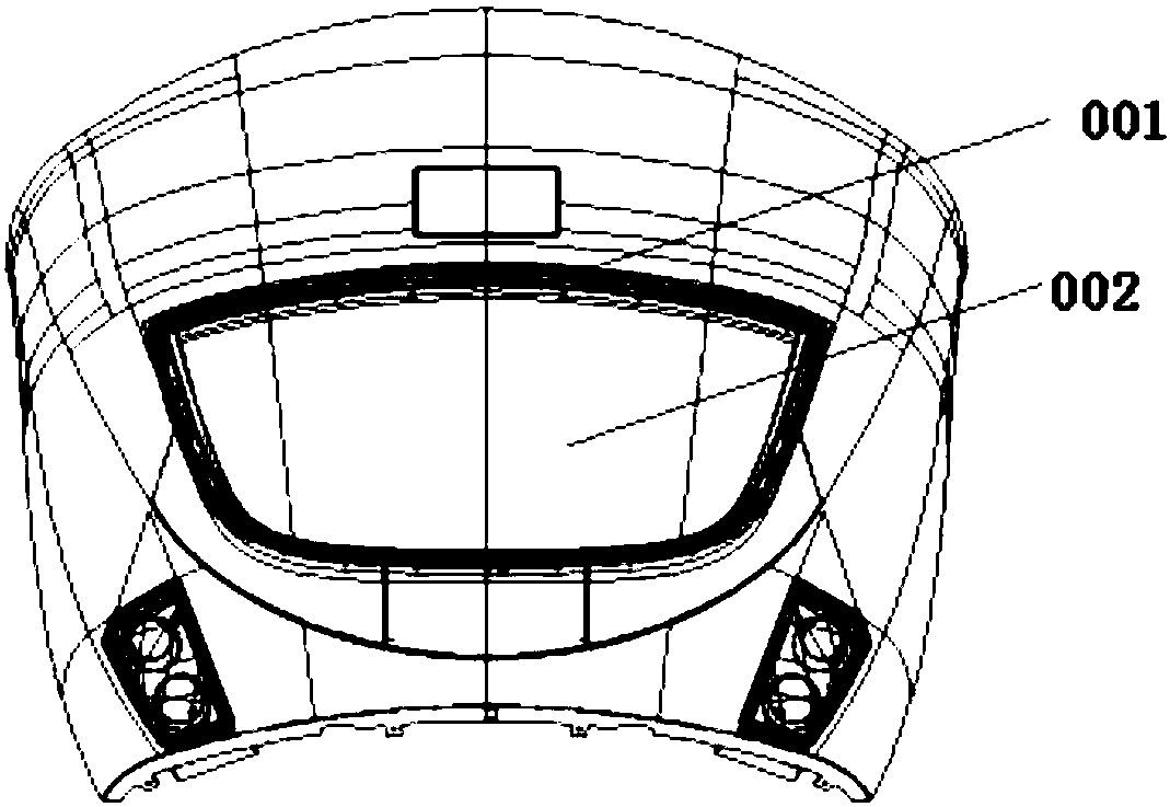 Mounting detecting device for rail vehicle front windshield glass