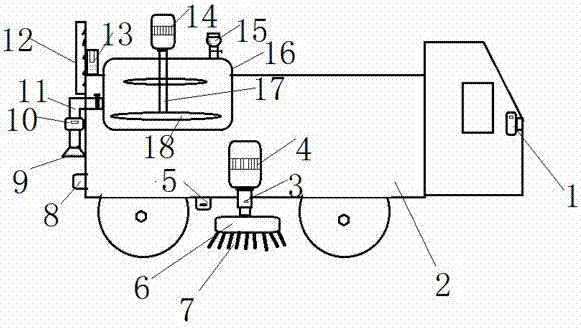 Multifunctional road sweeper capable of realizing efficient cleaning