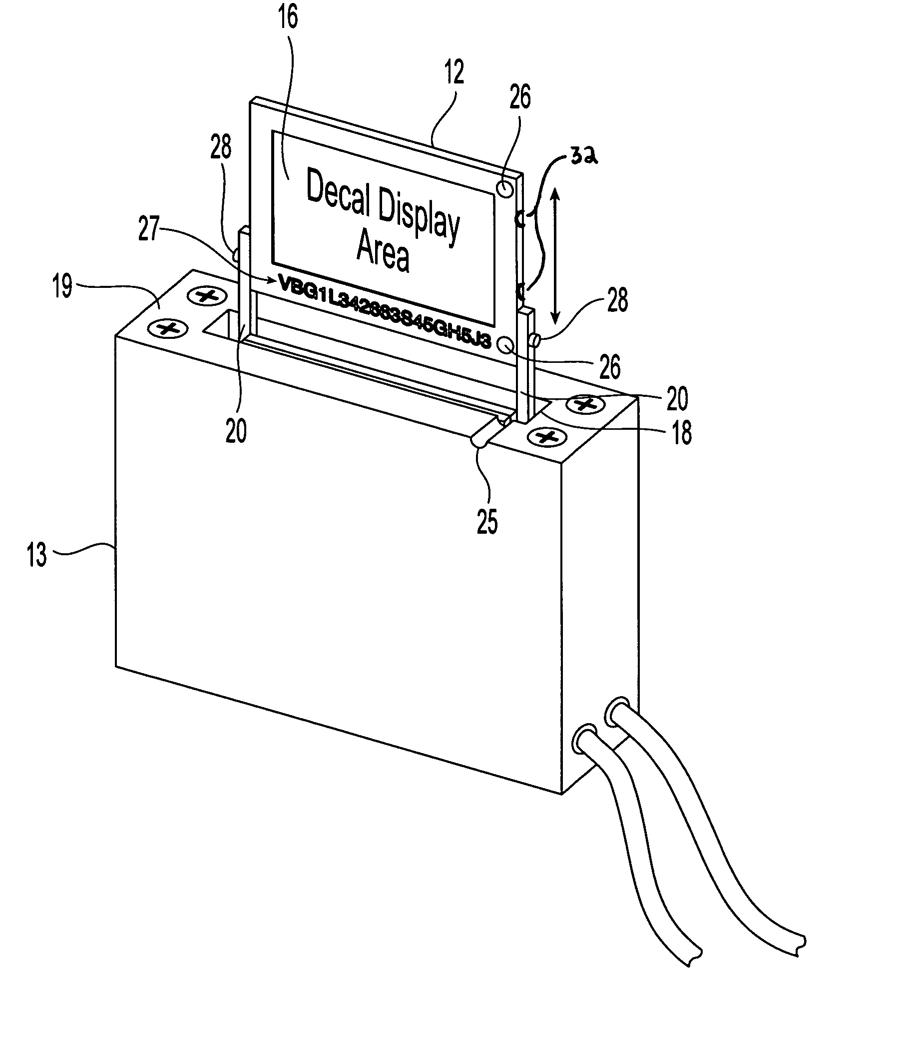 Motor vehicle decal display system