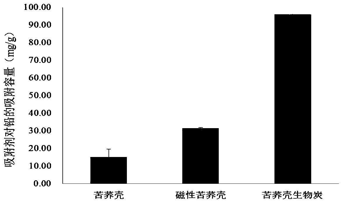 Magnetic Fagopyrum tataricum shell biochar preparation method