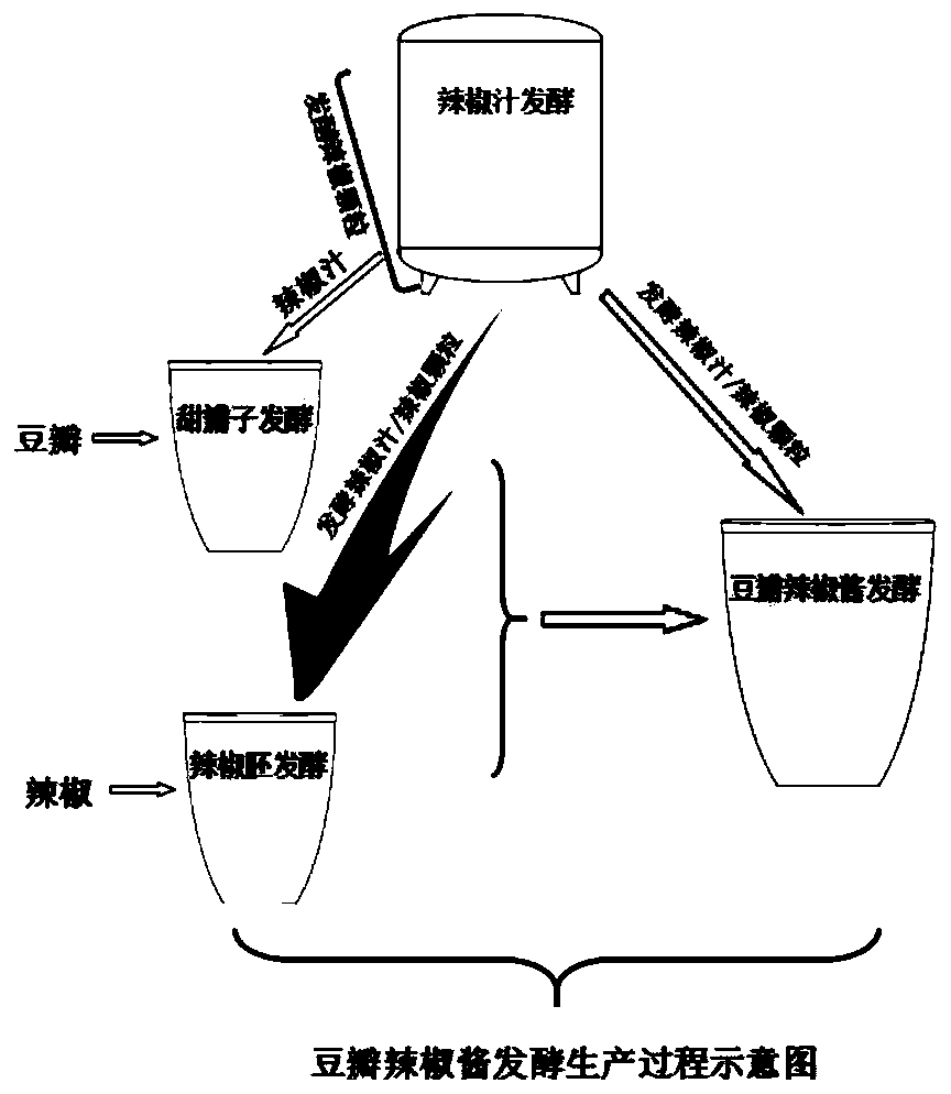 A kind of fermentation production method of watercress chili sauce