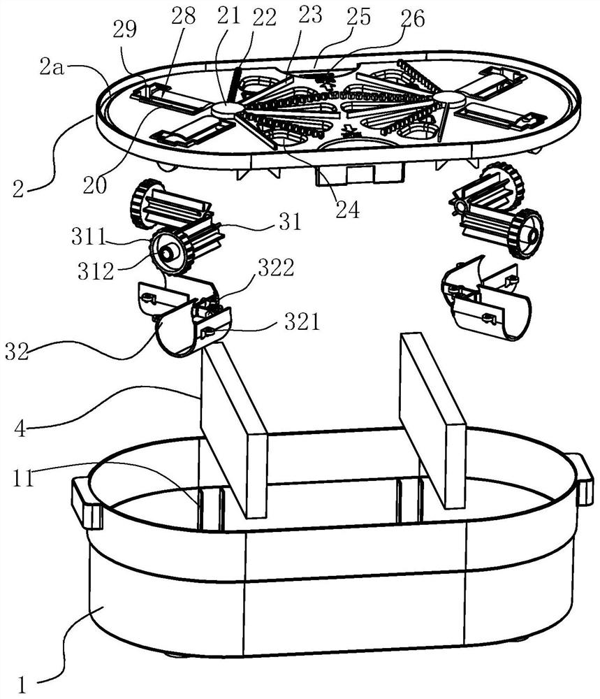 Electric mop cleaning basin