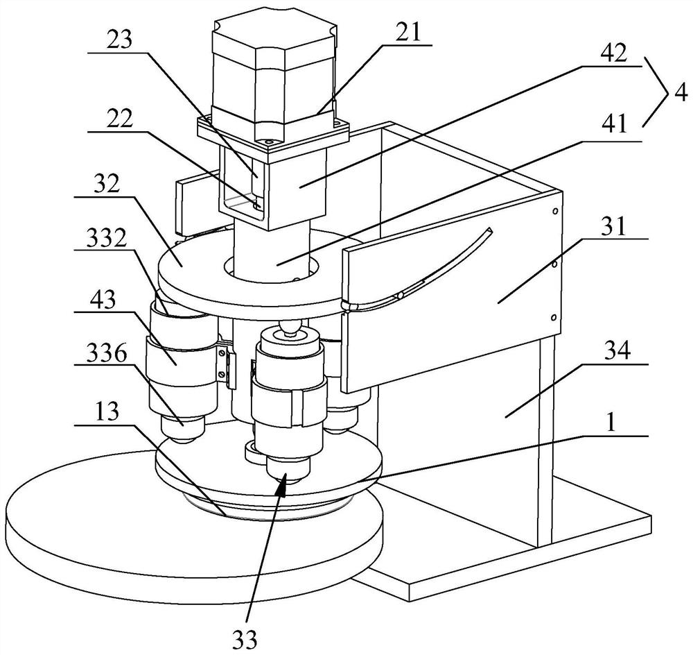 Track control type gravity center adjustable polishing mechanism and polishing method