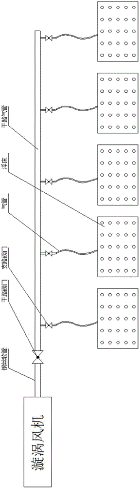 Simple ecological floating bed and system for aquaculture pond