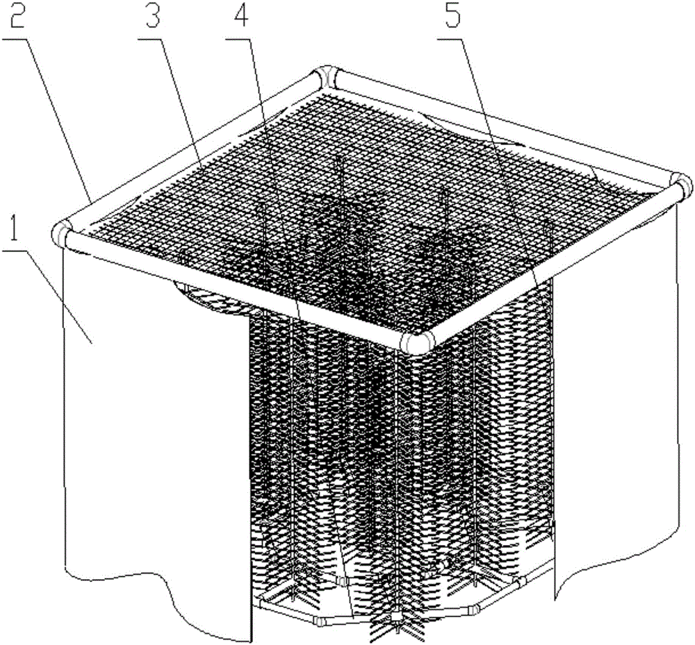 Simple ecological floating bed and system for aquaculture pond