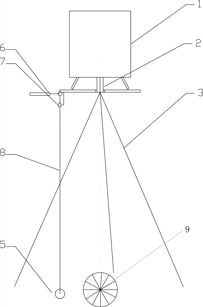 Device and method applicable to linear tunnel axis positioning measurement