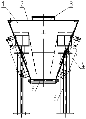 Lime bin capable of stably discharging