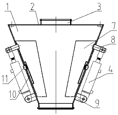 Lime bin capable of stably discharging