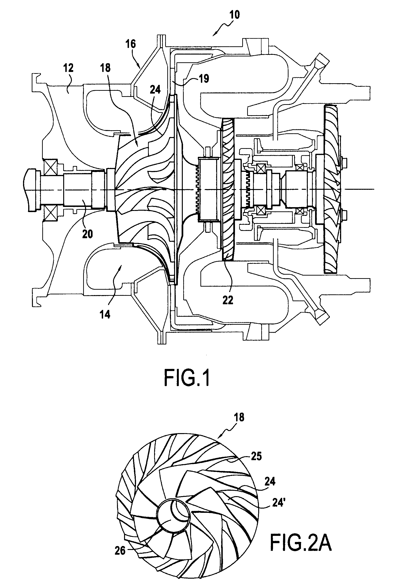 Compressor impeller blade with variable elliptic connection